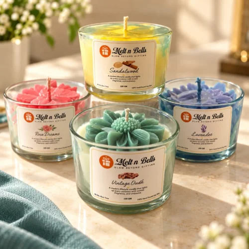 Floral Bliss Scented Candle | Set of 4